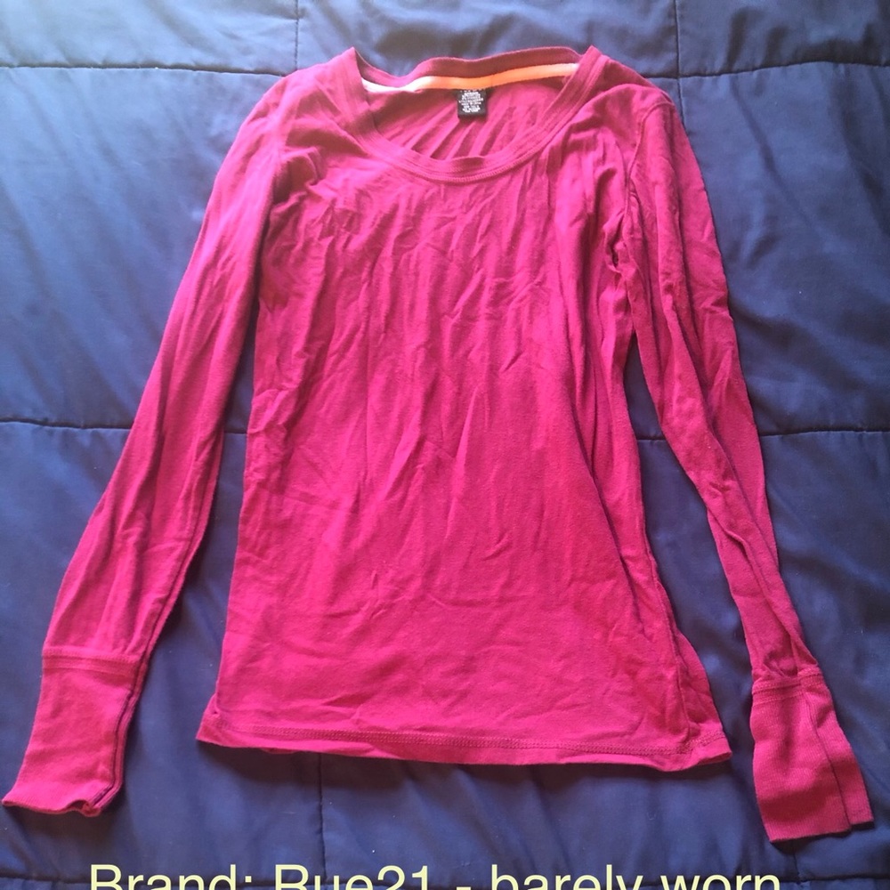 Long sleeve pink top